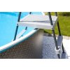 Azuro De Luxe stainless steel ladder 3-steps - ANTHRACITE- for pool up to 1,20m height