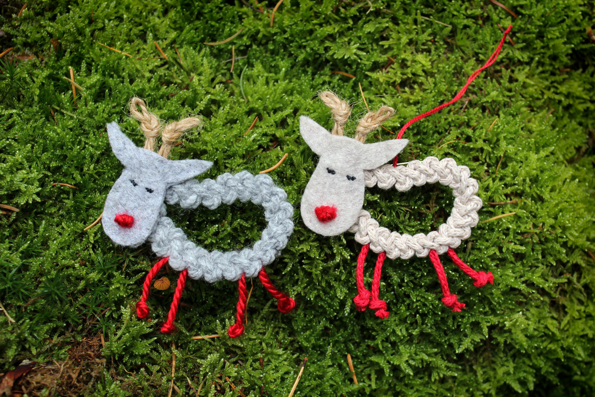 Drhaný sob - vánoční dekorace nebo jako brož - videonávod