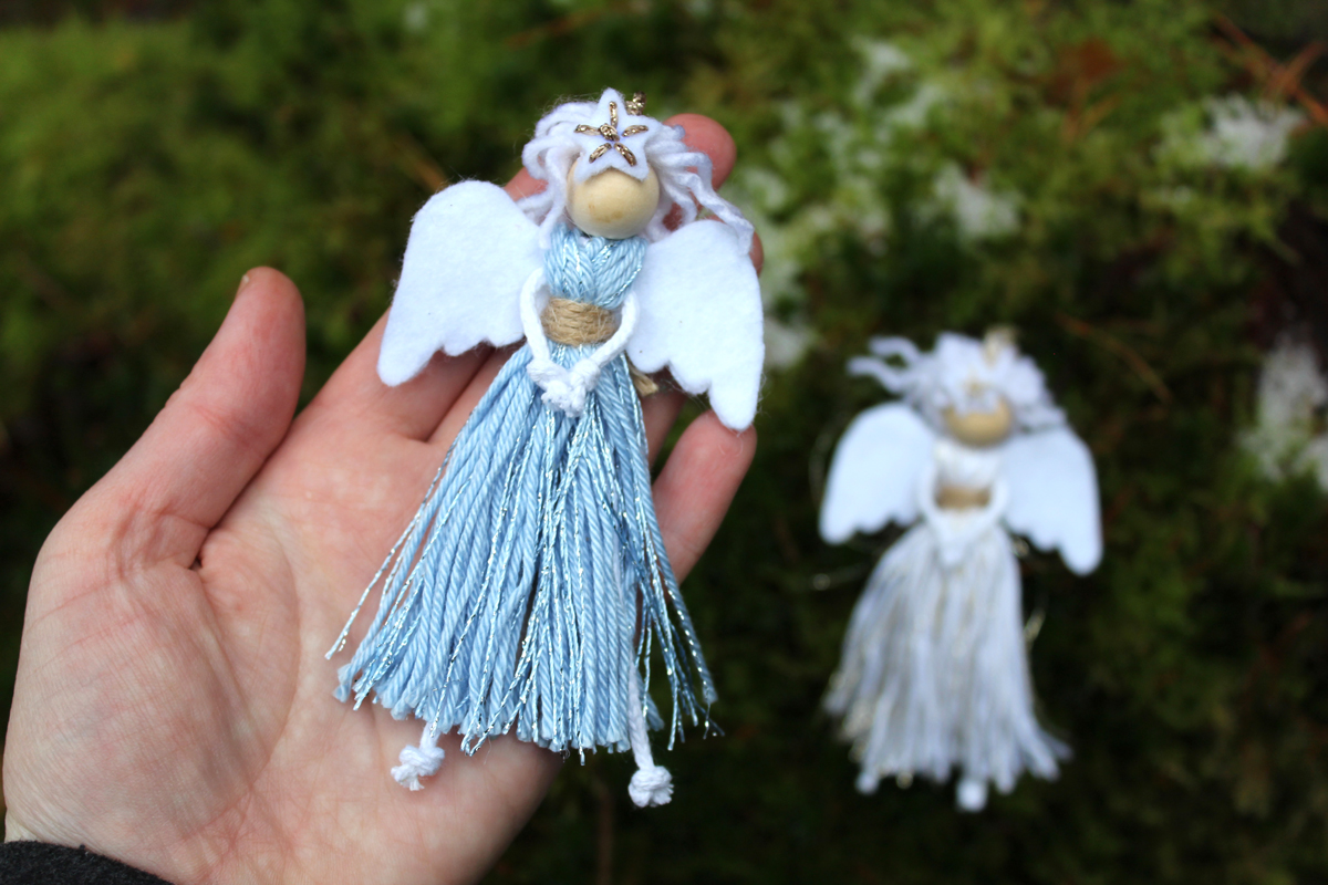 MINI Andělka na stromeček - s křídly z plsti - VIDEOnávod na vytvoření