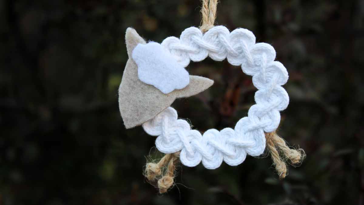 Drhaná ovečka - velikonoční dekorace