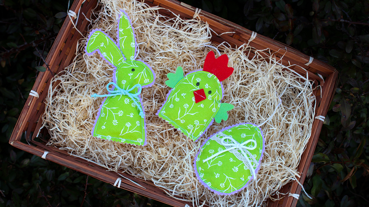 Velikonoční dekorace - Zajíček, Slepička (slepico-kuře) a vajíčko - návod na vyrobení