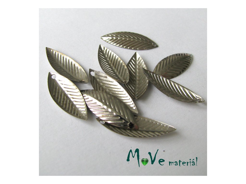 Přívěsek LÍSTEČEK 21x8mm, 10ks