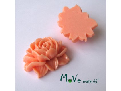 Kabošon lesklý K1 - resin - 1ks, lososový