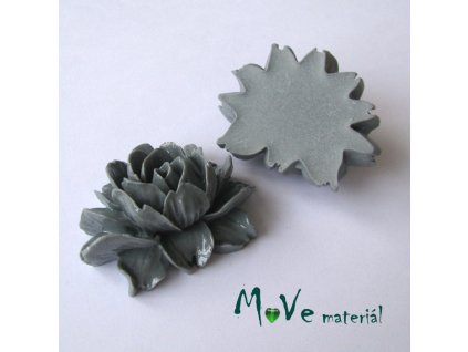 Kabošon lesklý K1 - resin - 1ks, šedý