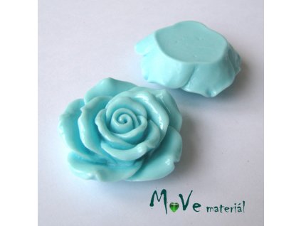 Kabošon lesklý K2 - resin - 1ks, tyrkysový