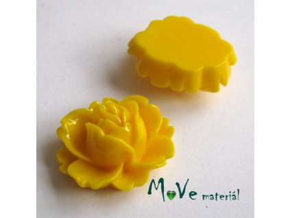 Kabošon lesklý C2 - resin - 2ks, žlutý