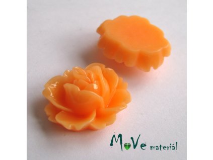 Kabošon lesklý C2 - resin - 2ks, meruňkový