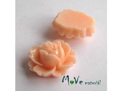 Kabošon lesklý C2 - resin - 2ks, lososový