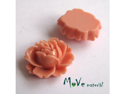 Kabošon lesklý C2 - resin - 2ks, starorůžový