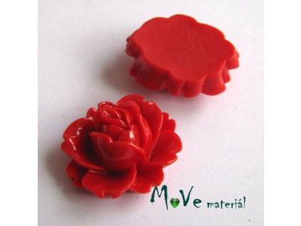 Kabošon lesklý C2 - resin - 2ks, červený