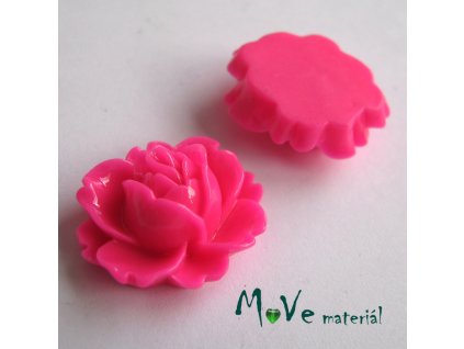 Kabošon lesklý C2 - resin - 2ks, tm. růžový