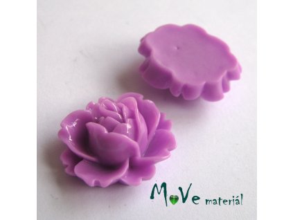 Kabošon lesklý C2 - resin - 2ks, růžovofialový