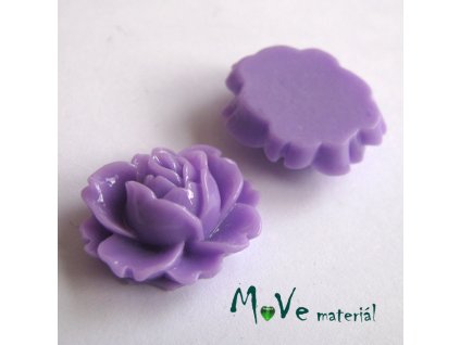 Kabošon lesklý C2 - resin - 2ks, fialový