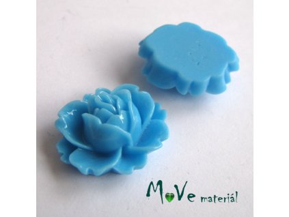 Kabošon lesklý C2 - resin - 2ks, sv. modrý