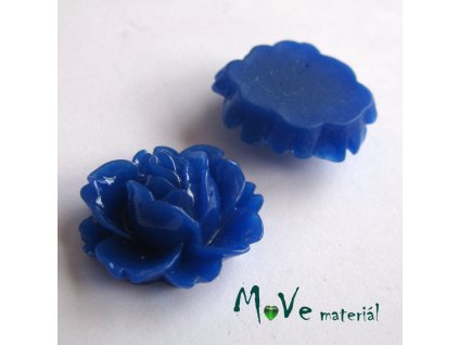 Kabošon lesklý C2 - resin - 2ks, tm. modrý