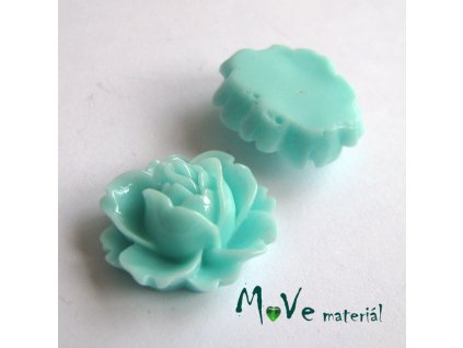 Kabošon lesklý C2 - resin - 2ks, sv. brčálový