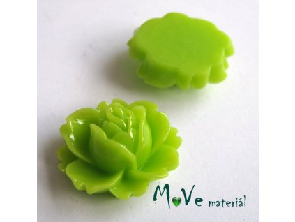 Kabošon lesklý C2 - resin - 2ks, žlutozelený