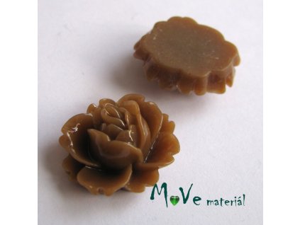 Kabošon lesklý C2 - resin - 2ks, sv. hnědý