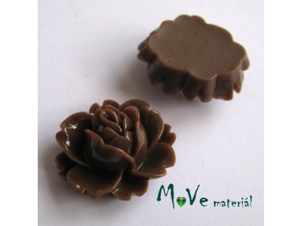 Kabošon lesklý C2 - resin - 2ks, tm. hnědý