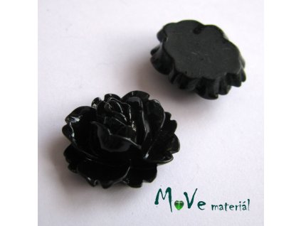 Kabošon lesklý C2 - resin - 2ks, černý