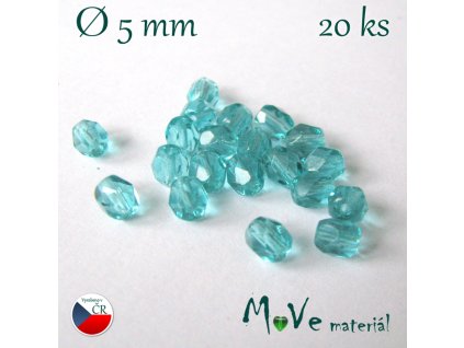 České ohňovky tyrkysové 5mm/20ks