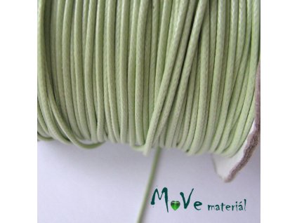 Šňůra voskovaná polyester pletená 1mm/3m, zelená
