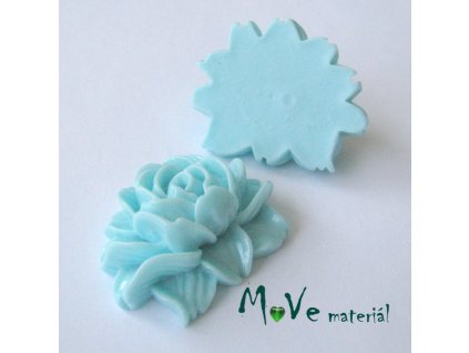 Kabošon lesklý K1 - resin - 1ks, tyrkysový