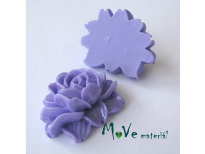 Kabošon lesklý K1 - resin - 1ks, fialový