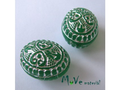 Akrylová transp. oliva 25x20x17mm,1ks, zelená