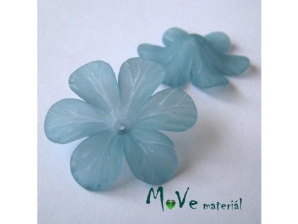 Akrylový květ 30mm, 2ks, světle tyrkysový