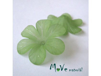 Akrylový květ 30mm, 2ks, světle zelený