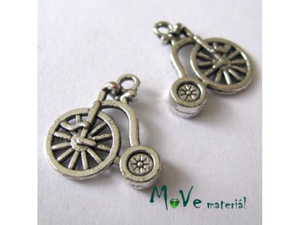 Přívěsek KOLO 17x18x3mm, 2ks, starostříbro