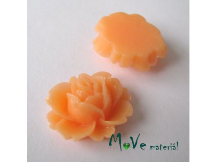 Kabošon lesklý C2 - resin - 2ks, oranžový