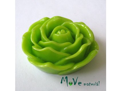 Kabošon lesklý K3 - resin - 1ks, sv. zelený