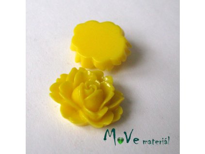 Kabošon lesklý C2a - resin - 2ks, žlutý