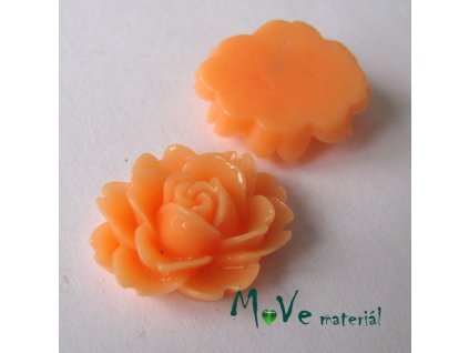 Kabošon lesklý C2a - resin - 2ks, lososový