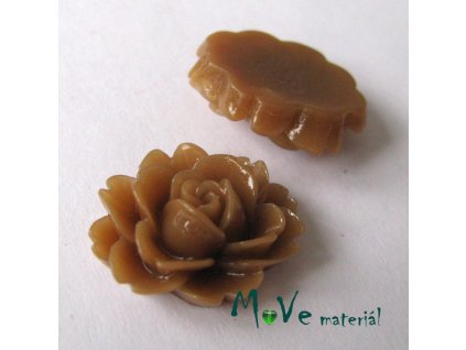 Kabošon lesklý C2a - resin - 2ks, hnědý