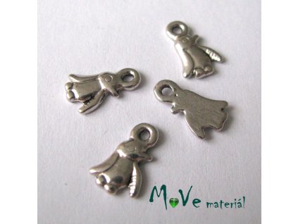 Přívěsek TUČŇÁK 7,5x11x2mm, 10ks, starostříbro