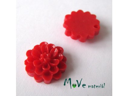 Kabošon resin D1 (mezikus) 2ks, červený