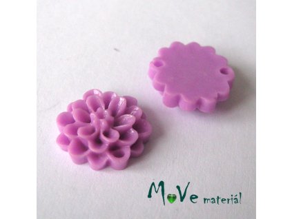 Kabošon resin D1 (mezikus) 2ks, růžovofialový