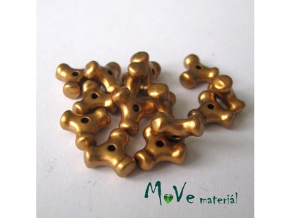 Plastový mezikus - trojcípý, 14kusů, zlatý