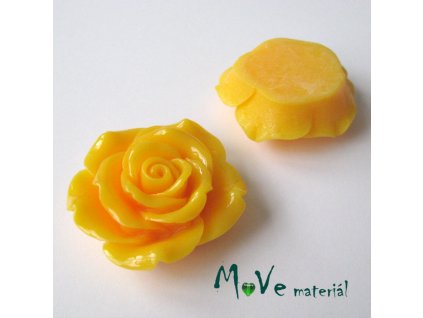 Kabošon lesklý K2 - resin - 1ks, žlutý