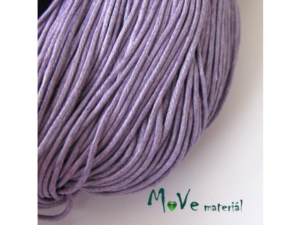 Šňůra voskovaná bavlněná 1mm, 3m, fialová