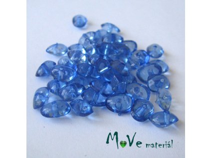 Plastové zlomky transparentní 6x8mm, 5g, modré