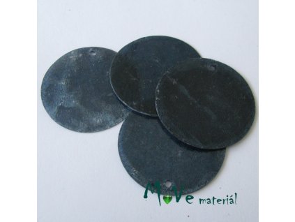 Perleťové penízky 30mm, 4ks, modré