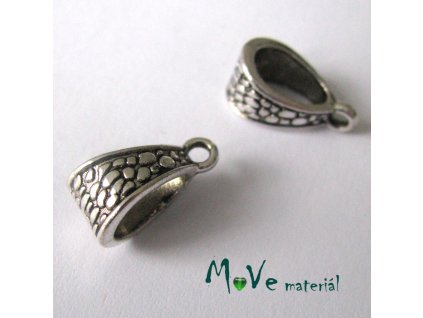 Korálek kovový 14,5x7,5x8,5mm závěsný, 2ks
