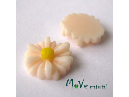 Kabošon kopretina E2 - resin - 2ks, sv. losos