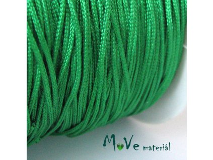 Nylonová pletená šňůra - 1mm/3m, stř. zelená