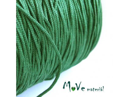 Nylonová pletená šňůra - 1mm/3m, tm. zelená