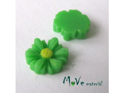 Kabošon kopretina E3 - resin - 2ks, zelená